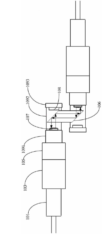 科毅光通信2*2機械式光開關反射棱鏡置入凹槽光路 科毅光通信2*2機械式光開關反射棱鏡置入凹槽光路