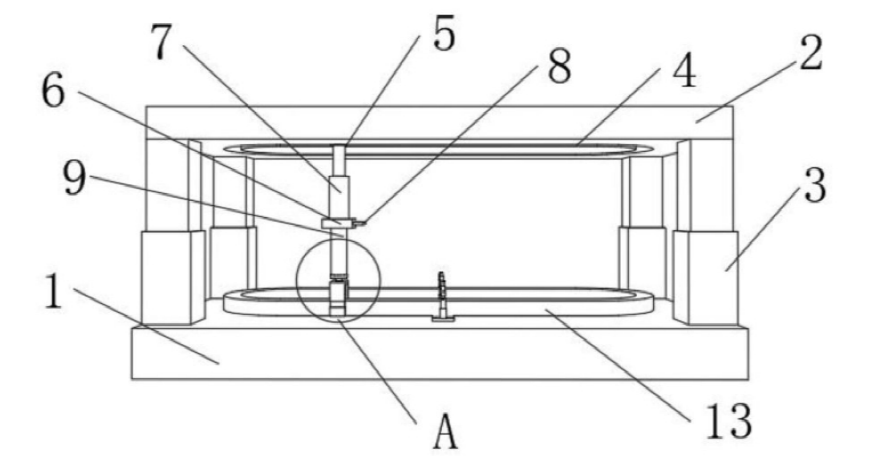 便攜式光纖跳線收納底座與固定臺(tái)結(jié)構(gòu)示意圖 - 廣西科毅光通信