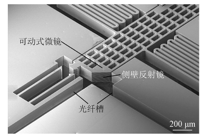 采用雙面ICP刻蝕工藝制成的微小型光開關(guān)SEM圖 - 廣西科毅光通信 采用雙面ICP刻蝕工藝制成的微小型光開關(guān)SEM圖 - 廣西科毅光通信