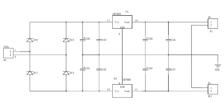 整流降壓模塊電路原理圖 - 廣西科毅光通信