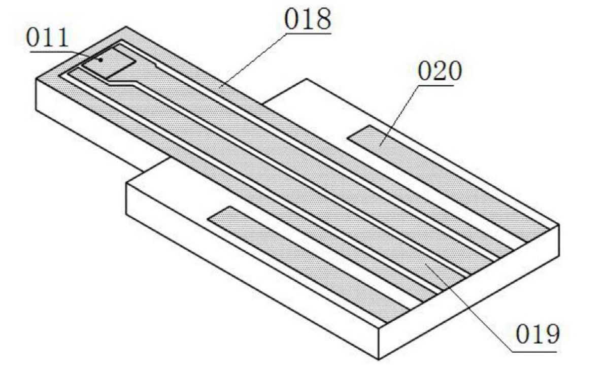 圖4 小體積光發(fā)射組件的陶瓷基板最底層結構示意圖 - 科毅光通信 圖4 小體積光發(fā)射組件的陶瓷基板最底層結構示意圖 - 科毅光通信